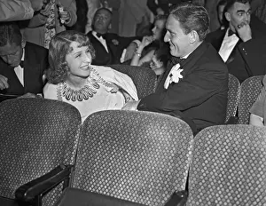 Norma Shearer and Spencer Tracy in Movie Theater