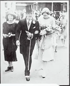 Norman Bailey Woolworth and Bride Leaving the Church