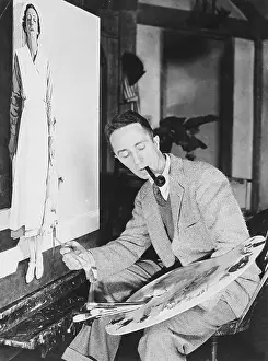 Stockbridge Prints: Norman Rockwell Painting a Nurse