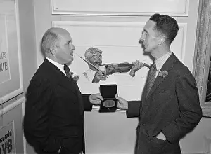 Organization Presidents Prints: Norman Rockwell Receives Fulton Medal