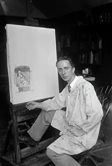 Norman Rockwell Sitting at His Easel