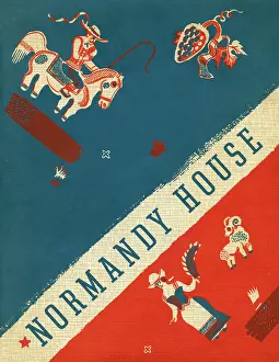 Prints of USA - 1939: A menu for Normandy House reads 'Normandy House' from 1939 in USA. (Photo by Jim Heimann Collection/Getty Images) A Visual Journey Through Jim Heimann’s Collage Illustrations—Celebrating the Art of Vintage Ephemera and Pop History: Normandy House