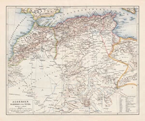 Images Dated 27th February 2018: North Africa: Algeria, Morocco and Tunisia, lithograph, published in 1897