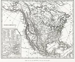 Images Dated 7th February 2014: North America 1850 Engraving