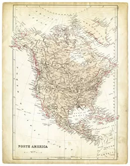 Images Dated 4th May 2017: North America map 1878