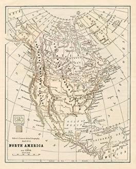 Images Dated 21st February 2017: North America map 1881
