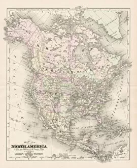 Images Dated 6th October 2017: North America map 1893