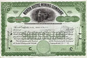 Investing Prints: North Butte Mining Company Certficiate