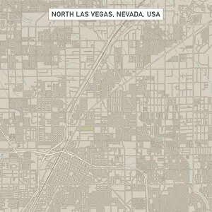 Images Dated 14th July 2018: North Las Vegas Nevada US City Street Map