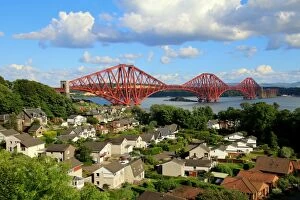 Images Dated 5th July 2014: North Queensferry with the Forth railway bridge
