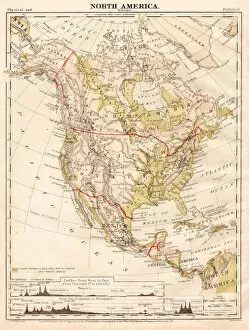 Images Dated 17th February 2017: Northamerica map 1867