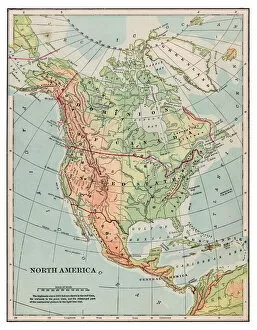 Images Dated 14th February 2017: Northamerica map 1898