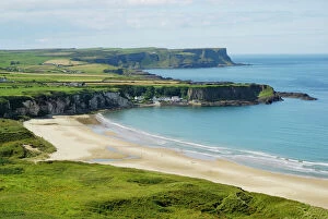 Coastal Collection: Northern Irish coastline with wide sandy beaches in Ballycastle, County Antrim, Northern Ireland