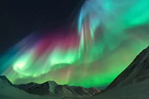 Northern Lights above Alaskan Mountain