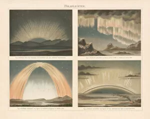 Images Dated 12th November 2018: Northern lights in Europe, chromolithograph, published in 1897