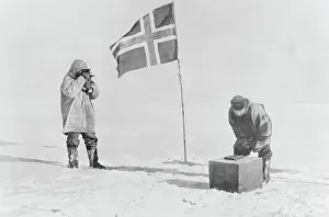 South Pole Prints: Norwegian Explorer Roald Amundsen at the South Pole