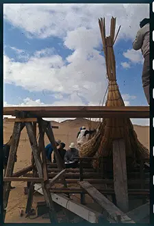 Giza Prints: Norwegian Explorer Thor Heyerdahl Building Boats