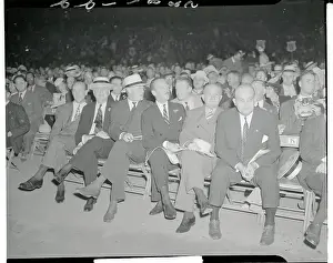 Richard E Prints: Notables Attending Boxing Match