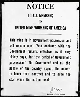 Contract Prints: Notice to Mineworkers