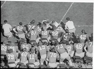 Notre Dame Prints: Notre Dame Players Crowding Around Terry Brennan