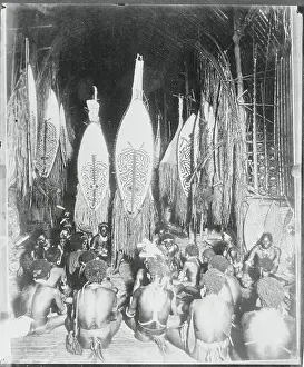 New Guinea Prints: Novitiates Participating in Initiation Ceremony