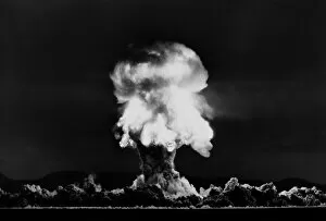 Desert Gallery: Nuclear Bomb Explosion, Nevada Test, 23rd July 1957