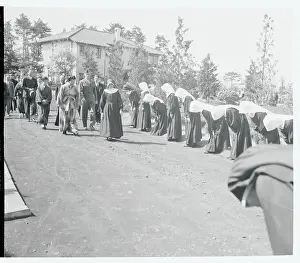 Nagako Prints: Nuns Bowing to Japanese Royalty