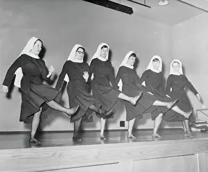 Nuns Practicing a Dance for Benefit Show