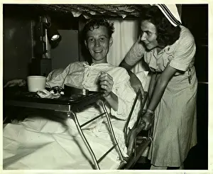 Yokohama Prints: Nurse with Patient Soldier