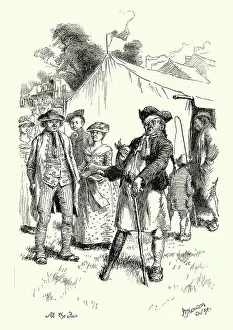 Prints of Vintage engraving of a Scene from the nursery rhyme Oh Dear! What Can the Matter Be Whimsical nursery rhyme artworks curated to evoke a sense of wonder and imagination: Nursery rhyme Oh Dear! What Can the Matter Be?