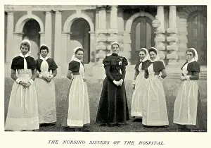 Nursing sisters, Nurses, Royal Victoria Hospital or Netley Hospital, Nurse, Victorian Healthcare, 1890s, 19th Century