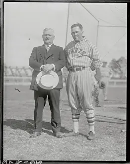 NY Giants Rogers Hornsby with Manager John McGraw