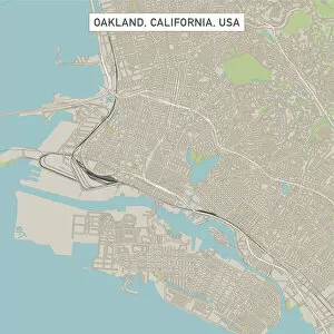 Images Dated 29th May 2018: Oakland California US City Street Map