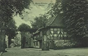 City Portrait Collection: Oberes Tor in Hannoversch Muenden, Hann.Muenden, Lower Saxony, Germany, postcard with text