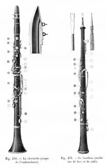 Images Dated 14th March 2017: Oboe and Clarinette engraving 1881