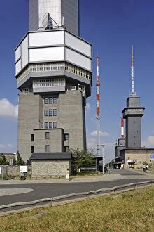 Aerial Collection: Observation tower and transmitters, Grosser Feldberg mountain, Schmitten, Hesse, Germany, Europe