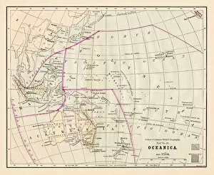 Planet Earth Gallery: Oceania Australia map 1881