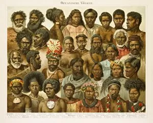 Images Dated 25th June 2015: Oceanic People Chromolithograph 1896