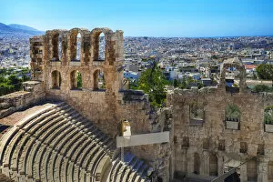 Images Dated 18th July 2016: Odeon of Herodes Atticus, Acropolis, Athens, Greece