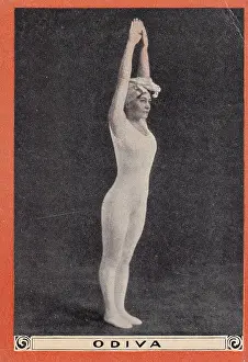 Odiva, Champion Women Swimmers series, Pan Handle Scrap, collectible cigarette card, 1913