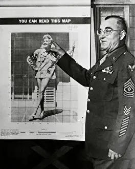 Colorado Prints: Officer Pointing Map for Teaching