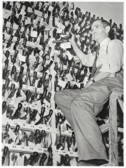 Dallas Prints: Officer Posing with Confiscated Guns