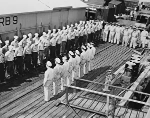 Groton Prints: Officers and Crewmen Lining Up