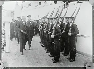 Officers Inspecting German Sailors