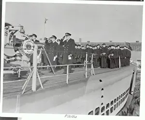 Officers Saluting During Ceremony