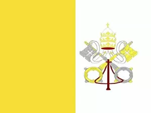 Images Dated 25th May 2018: Official national flag of the Holy See, Vatican City