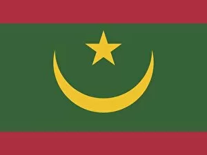 Images Dated 25th May 2018: Official national flag of Mauritania