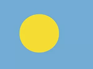 Images Dated 25th May 2018: Official national flag of Palau
