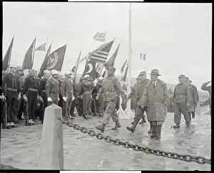 Officials Reviewing Honor Guard