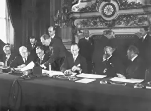 Syria Prints: Officials Sign Franco-Syrian Treaty